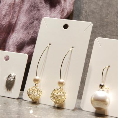 China Recyclable Paper Cardboard Paper Necklace Earring Packaging Card Custom Jewelry Display Cards for sale