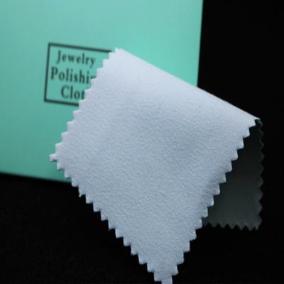 China Wholesale Cheap Customizable Double Sided Silver Jewelery Logo 6.5*10cm Microfiber Factory Polishing Fleece Eco-Friendly Cloth for sale