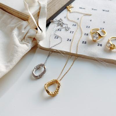 China Long Color Keeping Initial S925 Sterling Silver Heavy Necklace Jewelry Plain Necklace for sale