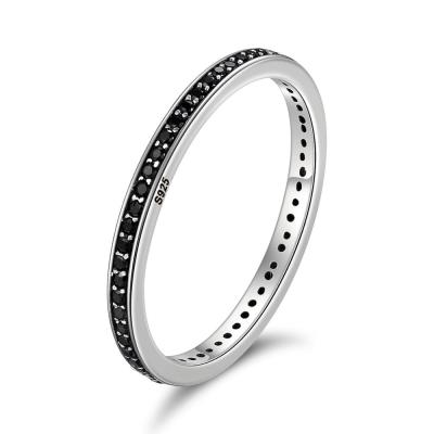 China Shiny Sterling Silver Ring 925 Sterling Silver CZ Stackable Rings Trending Women Jewelry Rings For Women for sale