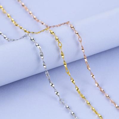 China 19 21 24Inch Cute Wholesale Women Long Sterling Silver Chain Custom 925 Sterling Silver Chain Necklace Chain for sale