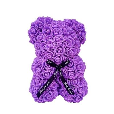 China Wholesale Good Quality Ammy Foam Rose Bear Gifts Foam Rose Bear For Valentines Day for sale