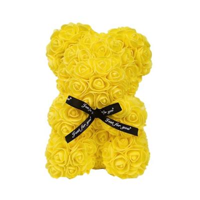 China Good Quality Ammy Valentine's Day Send Girlfriend Artificial Foam Rose Bear For Gifts Flower Bear With Gift Box for sale