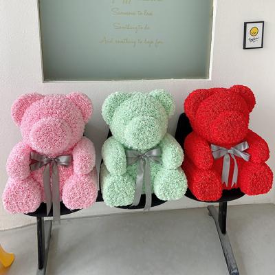 China Ammy's Hot Selling Good Quality Rose Teddy Bear Flower Artificial Rose Bear for Mother's Day for sale