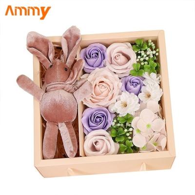 China Wholesale Luxury Box Rose Soap Luxury Flower Box Good Quality Boxes Necklace As Mother's Day Gift for sale