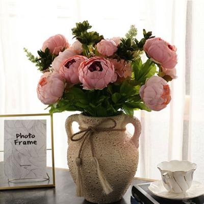 China Colorful European Natural Touch Ammy Artificial Flower Peony Wedding Decoration Props Artificial Flower Peony for sale