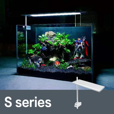 China Timer Dimmable WEEK AQUA S Series RGB Full Spectrum 10w Aquarium Light Clip On Fish Tank Aquarium Lamp For 20cm Small Tank for sale