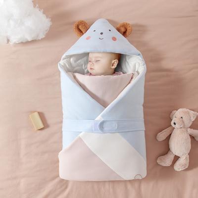 China Super Customized Anti-Static Thicken Winter Cartoon Printing Organic Cotton Wrap Newborn Baby Sleep Sack Blanket for sale