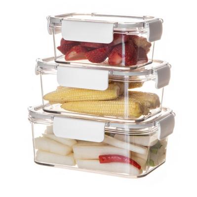 China clear glass food container with lid pp glass food container with lid pp food container for sale