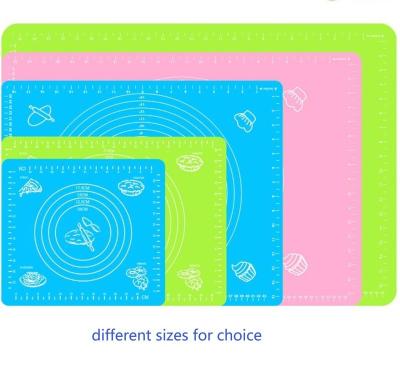 China Viable Non-Stick Silicone Mat Pastry Baking Kneading Mat With Gauge for sale