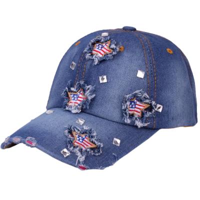 China New Fashion Bling USA Bling Rhinestone Snapback Hats American Flag Star Pentagon Baseball Cap Women JOINT Hat Men for sale