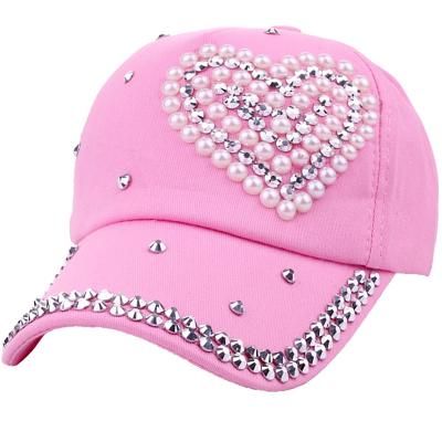 China Women JOINT Crystal Kids Hat Rhinestone Bling Hat Baseball Snapback Hats Hip Hop Sports Casual Baseball Caps for sale