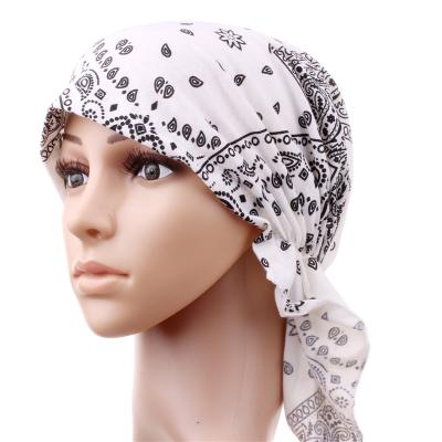 China COMMON Women Chemo Hat Turban Beanie, Headwraps Headwear Pre-tied Bandana for Hair Loss for sale