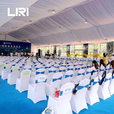 China 12x30m Outdoor PVC Glass Furniture Event Party Commercial Meeting Tent Saudi Arabia BT for sale