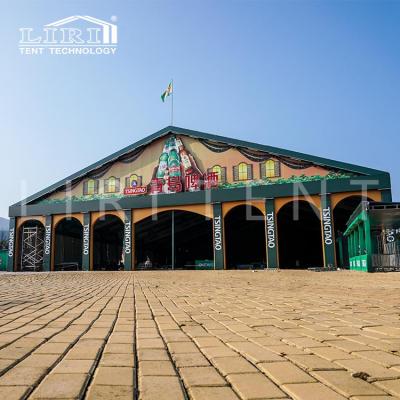 China 20x60m Wedding Used Outdoor Party Tent For Mongolia Beer Festival With Lining Decorations for sale