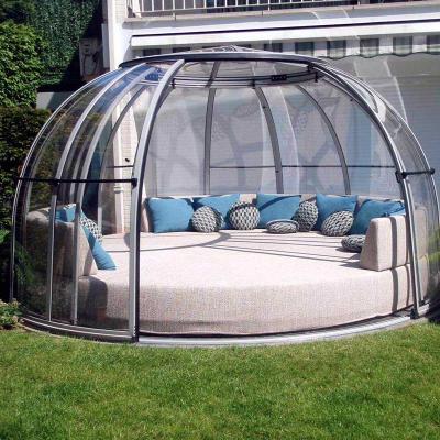 China Polycarbonate Roundhouse Modern Garden Dining Pod Crystal Dome Restaurant Event Tent for sale