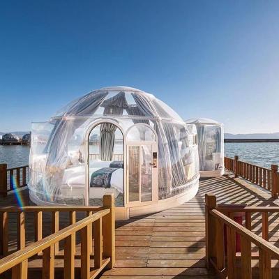 China Newest Prefab Waterproof PC Bubble Tent Glamping Resort Hotel Dome Transparent House TDH for sale