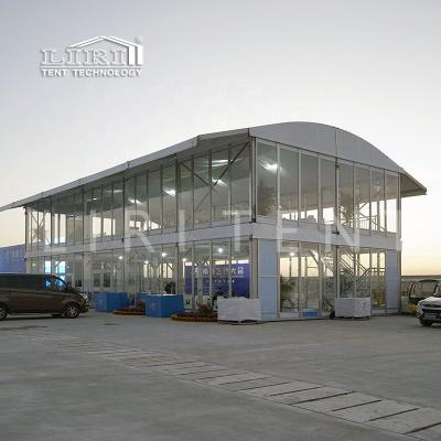 China Exhibition/Party/Event/Trade Show/Wedding/Warehouse 25m Arcum Double Decker Two Floor Tent for Golf Course for sale