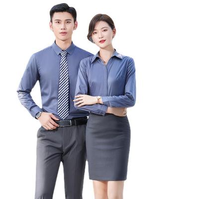 China 2023 custom private design logo best-selling high-end stretch men's anti-pilling shirt work uniform business dress shirt for sale