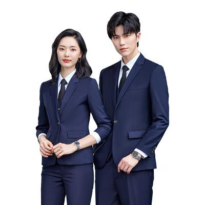 China Anti-wrinkle customs service 3 piece suit plus size mens factory custom wholesale wedding party business slim blazer for sale