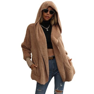 China Custom Made Autumn And Winter Plus Size Anorak Women Sherpa Cashmere Sweater Hooded Jacket Anti-wrinkle for sale