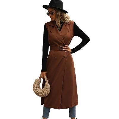 China Anti-wrinkle 2023 Summer Women's Custom Casual Belt Short Sleeve Brown Wrap Dress New for sale