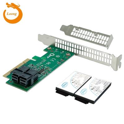 China PCB (TG170) ZhenLoong NVMe U.2 Port SSD Adapter Card 4/2/1 PCIe x16/x8/x4 SFF8643 SFF-8639 to PCIE Express 3.0 Expansion Card for sale