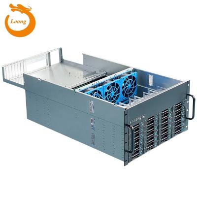 China ZhenLoong 6U 48 Inch Rackmount Rackmount SAS SATA HDDs Rack Server Case Swap Bays 6U 48 Inch Spoke Storage Chassis With Expansion Motherboard for sale