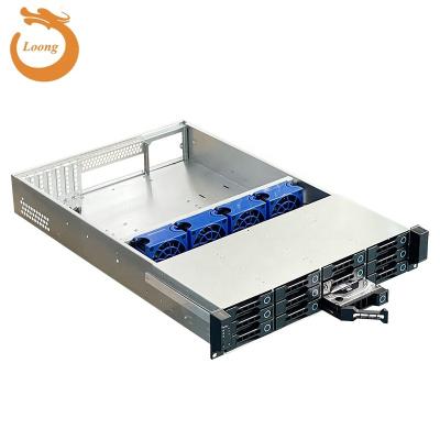 China With Hot ZhenLoong 2U Storage Server Rack Case Chassis Rackmount Fan ZhenLoong 2U High Quality Huge Swap Backbplane SFF8087 SFF8643 12 Bay NAS Case for sale