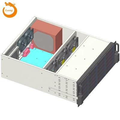 China With Fan ZhenLoong 4u Chassis NAS Ultra Short Depth 550mm 24 Bay Hot Swap Bay ATX 19