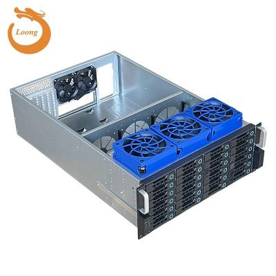 China With ZhenLoong 4U 24 Fan SAS SATA Bay Server Case Hard Drive Hot-Swap Storage Rackmount Chassis with 12G motherboard or expansion motherboard for sale