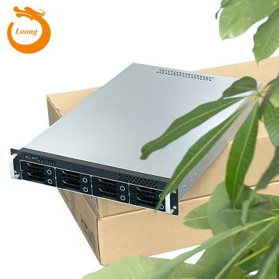 China With fan ZhenLoong 2u 8 bays NAS hard disk swap storage server rack case hot chassis with SAS SATA 12Gb mini backbplane SFF8643 for sale