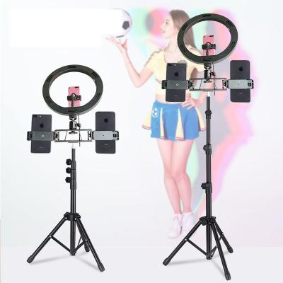 China PORTABLE Beauty 10 Inch LED Ring Light with Tripod Stand Cell Phone Holder for Dimmable Live Stream Makeup YouTube Video for sale