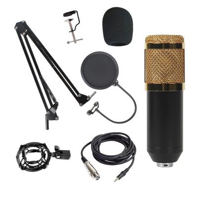 China Professional Dynamic Cable Headset Microphone Recording Studio Condenser Mounted Microphone Microfono Desktop Computer Microphone MIC with Stand Set for sale