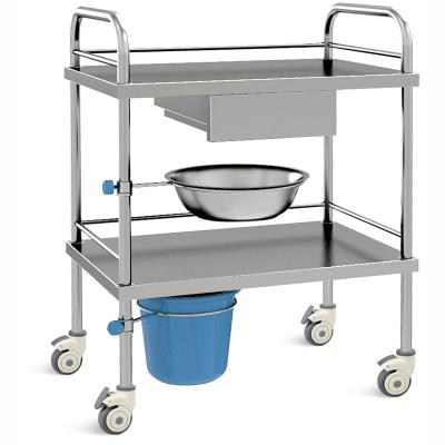 China Multifunctional Metal Hospital Stainless Steel Medical Dressing Trolley (MS-T20S) for sale