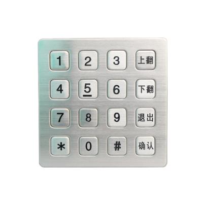 China Matrix Keypad Stainless Steel Keypad With LED Door Access USB 16 Keys Numeric Keypad for sale