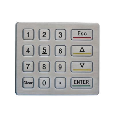 China Remote Controller Stainless Steel Keypad Metal Keypad For Ticket Machines for sale