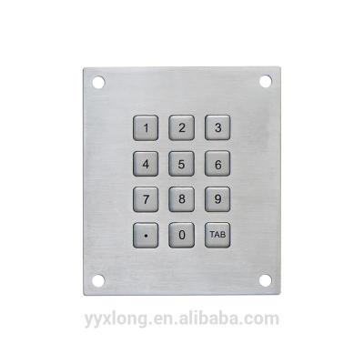 China Telecom Equipment Matrix Design 3x4 Keypad Kiosk Pin Protection Keypad All Steel Safe Box Keypad for sale