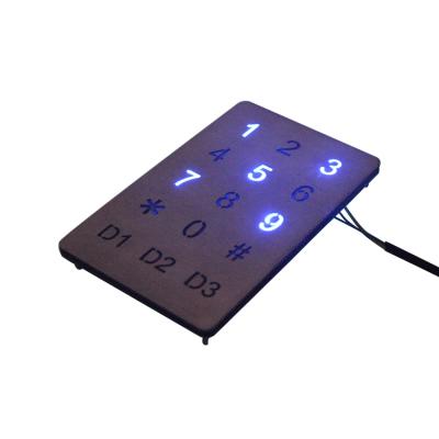 China Telecommunication Equipment 3x5 15 Keys Metal Keypad/Optical Illuminated Touch Stainless Steel Keypad/Door Entry Keypad for sale