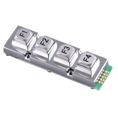 China Telecommunication Equipment Security IP65 Waterproof Metal Keypad 1*5 Keypad PCB Custom Keypad for sale