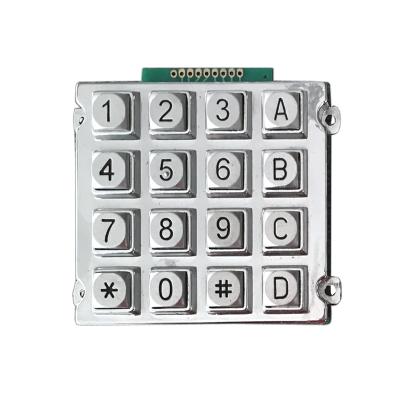 China Zinc Alloy Fuel Dispenser Push Button Home Appliance Keypad 4x4 Matrix 16 Keys Rugged Keypad for sale