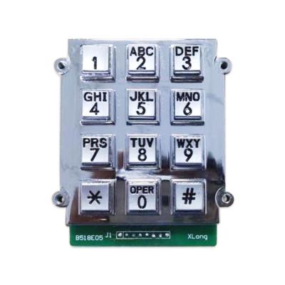 China Zinc Alloy Waterproof Layout 12 Keys Remote Controller 3x4 Keypad For Access Control for sale