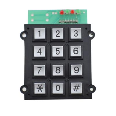 China Remote controller 12 keys rs232 digital zinc alloy keypad for access control system for sale