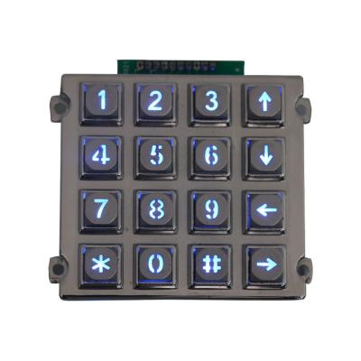 China Tokheim fuel dispenser zinc alloy keypad/zinc alloy illuminated keypad/4x4 layout keypad for sale