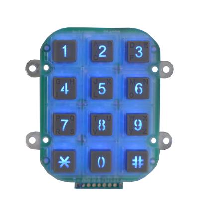 China Remote Controller 3x4 Explosion Proof Plastic Backlit Keypad For Access Control System for sale