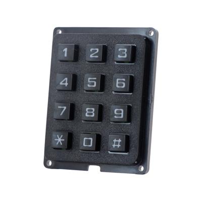 China Overmolded Assembly Buttons Electronic Plastic 3X4 Keypad Wireless Numeric Keypad / Outdoor Numeric Keypad for sale