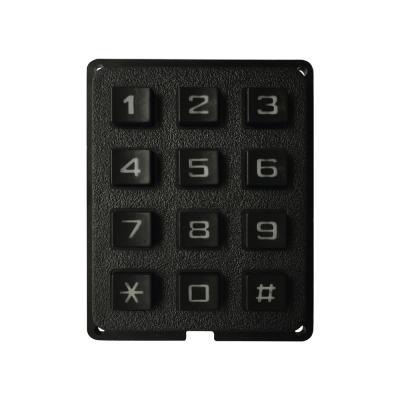 China Custom Keypad 3x4 Rubber Push Button Design Plastic Matrix Silicone Keypad For Cabinet for sale