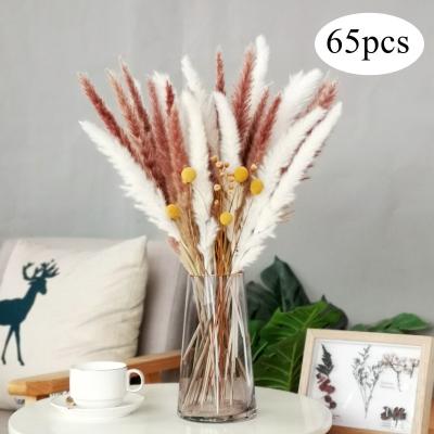 China Decorate Amazon Factory Supply Flower Pampas Grass Handmade Bouquet High Quality Dry Hot Sale For Wedding Home Decoration for sale