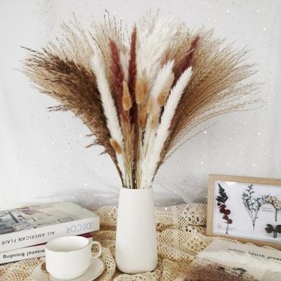 China Decorate Amazon Hot Selling High Quality Dry Flower Pampas Grass Handmade Bouquet For Wedding Decoration Wedding Home Decoration for sale