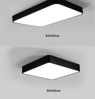 China Contemporary Black Square Ceiling Lamp Bedroom Light Hallway Living Room Light for sale